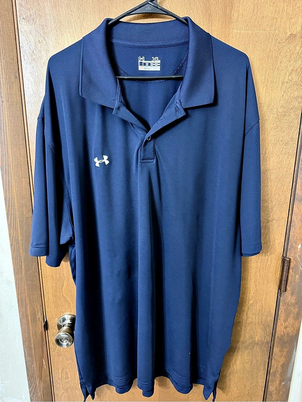 Under Armour Loose HeatGear Polo Blue XL Like New